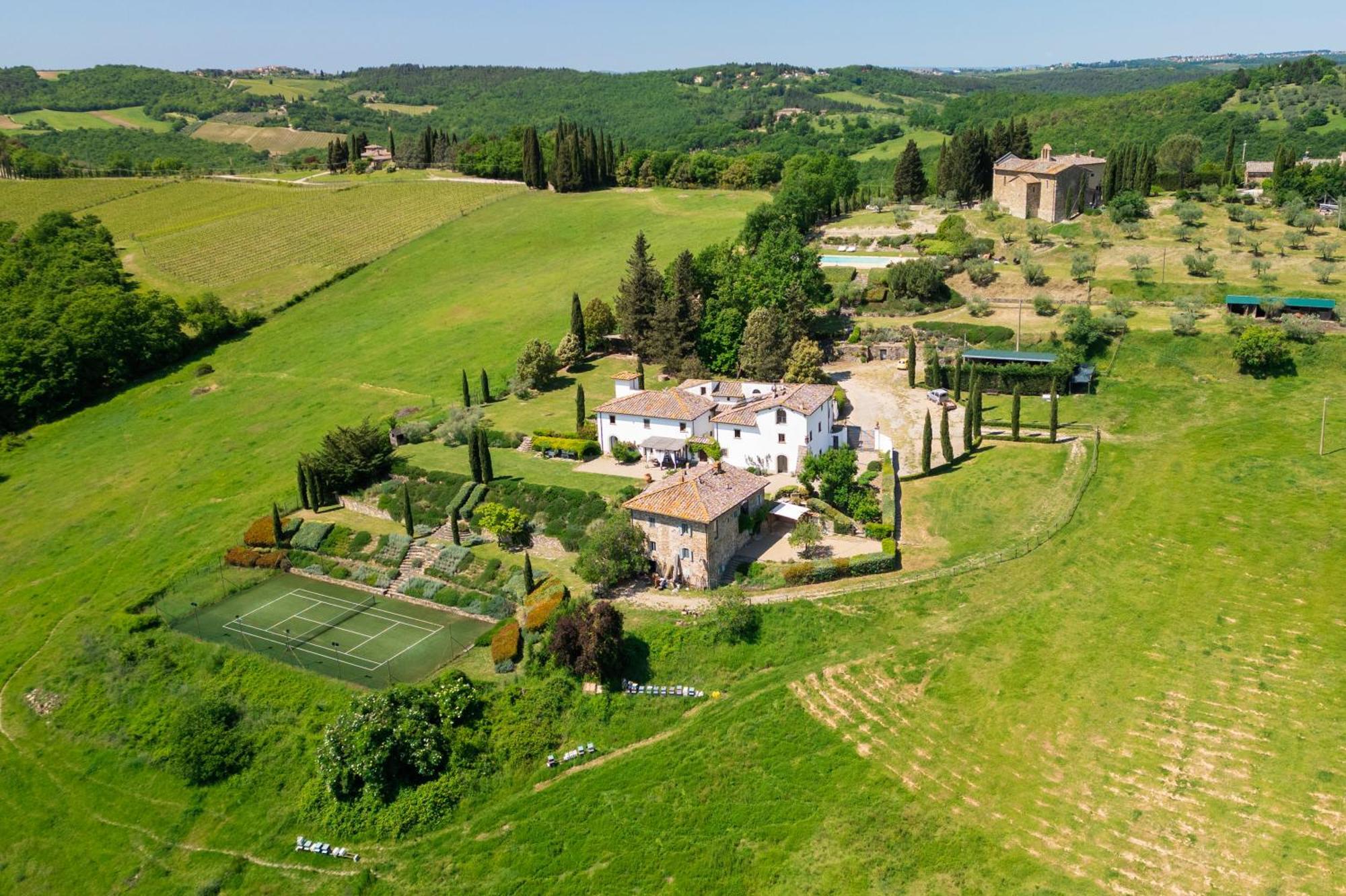 Villa Rignana Chianti Estate, Pool, Tennis,Cook 基安蒂格雷夫 外观 照片
