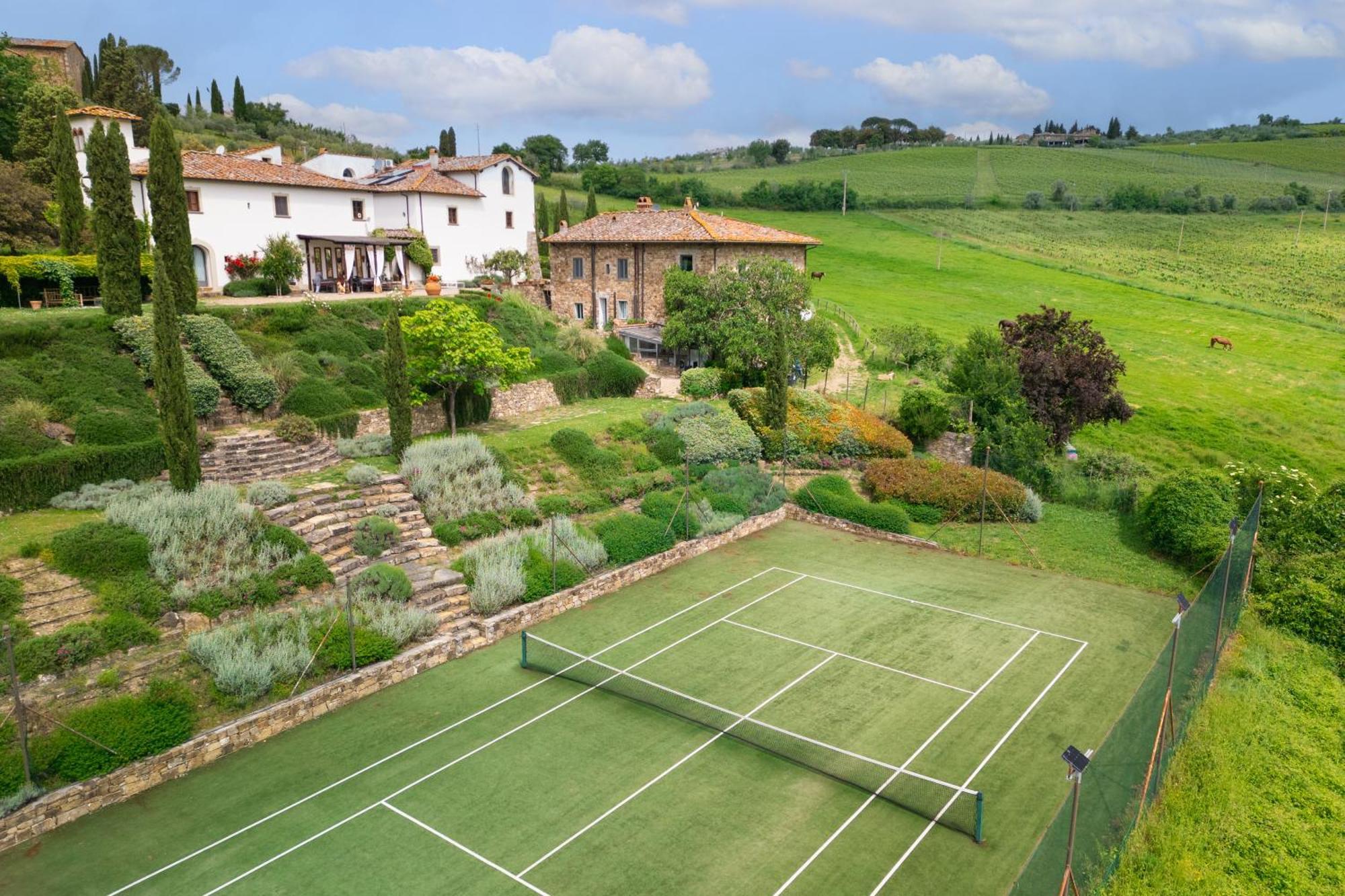 Villa Rignana Chianti Estate, Pool, Tennis,Cook 基安蒂格雷夫 外观 照片